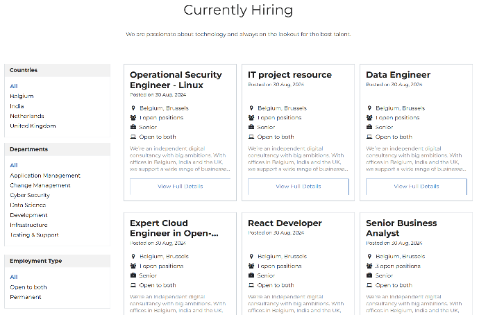 New Jobs Section