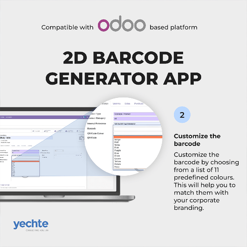 2D Barcode Generator Odoo App
