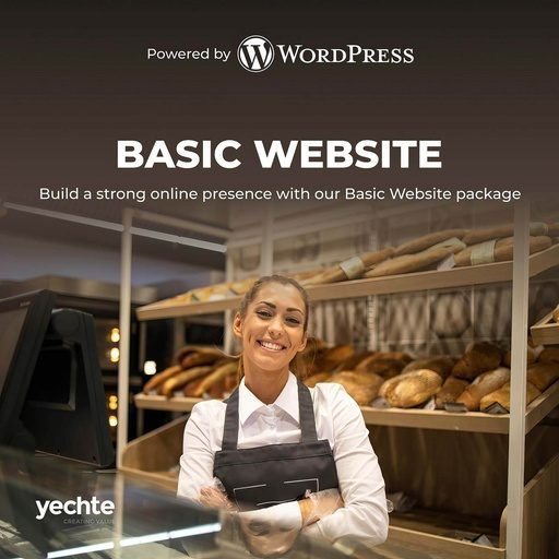 WordPress Basic Website (Personal Hosting (free), 3 Months SSL Certificate (free), 1 Month Support (free))